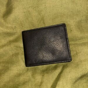 Classic Black Leather Wallet Billfold